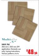 Multi Flor Vinyl Tile-Per Pack