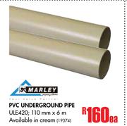 Marley PVC Underground Pipe ULE420-Each