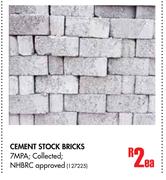 Cement Stock Bricks-Each