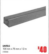 Lintels-105mm x 75mm x 1.2m