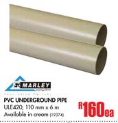 Marleys PVC Underground Pipe ULE420-Each