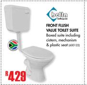 Betta Front Flush Value Toilet Suite