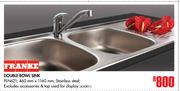 Franke Double Bowl Sink PLN621