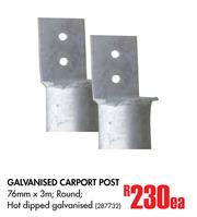 Galvanised Carport Post 76mm X 3m Each M Guzzle Co Za