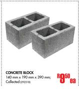 Concrete Block Collected-140mm x 190mm x 390mm Each