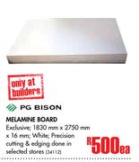 PG Bison Melamine Board 1830mm x 2750mm x 16mm-Each