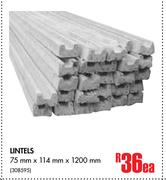 Lintels-75mm x 114mm x 1200mm Each