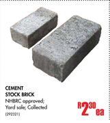 Cement Stock Brick-Each