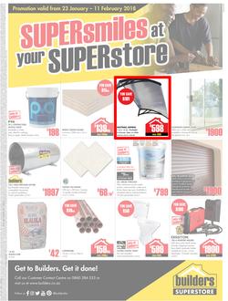 Builders Willowvale : Super Smiles At Your Superstore (23 Jan - 11 Feb 2018), page 1