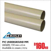 Marley PVC Underground Pipe ULE420-Each
