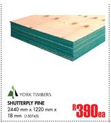 York Timbers Shutterply Pine (2440mm x 1220mm x 18mm)-Each
