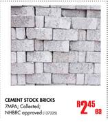 Cement Stock Bricks-Each