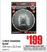 3-Piece Diamond Blade (230mm x 22.2mm)