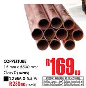 Coppertube 15mm x 5500mm, Class 0-Each