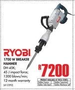 Ryobi 1700W Breaker Hammer DH-45K