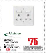 Crabtree Complete Double Socket (4 x 4)