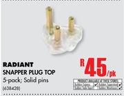 Radiant Snapper Plug Top-Per pk