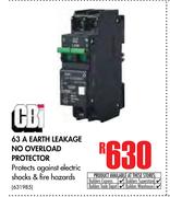CBI 63A Earth Leakage No Overload Protector