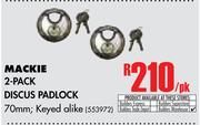Mackie 2-Pack Discus Padlock-Per pk