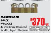 Masterlock 4-Pack Padlocks-Per pk