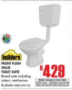 Builders Front Flush Valve Toilet Suite
