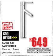 San Pride Aspire Art Basin Mixer