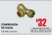 Compression Tee Equal 15mm