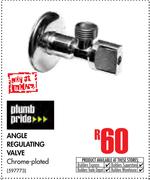 Plumb Pride Angle Regulating Valve