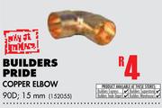 Builders Pride Copper Elbow 90D, 15mm
