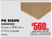 PG Bison Supawood 16mm x 1830mm x 2.75m-Each