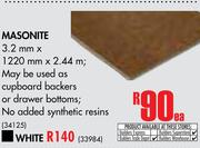 Masonite 3.2mm x 1220mm x 2.44m-Each