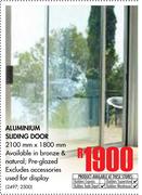 Aluminium Sliding Door 2100mm x 1800mm