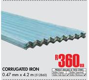 Corrugated Iron (0.47mm x 4.2m)-Each