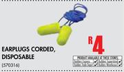 Earplugs Corded Disposable
