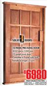 Solid Doors 12-Panel Pre-Hung Door 2032mm x 1200mm