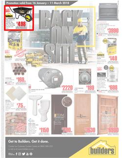 Builders FreeState : Back On Site (16 Jan - 11 March 2018), page 1