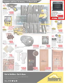Builders FreeState : Back On Site (16 Jan - 11 March 2018), page 1