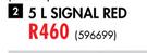 Fired Earth Gloss Enamel Signal Red-5Ltr