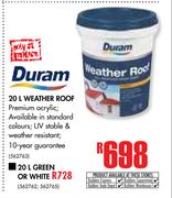 Duram Weather Roof Green/White-20Ltr