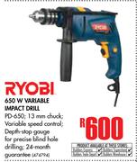 Ryobi 650W Variable Impact Drill PD-650
