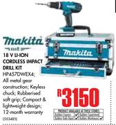 Makita 18V Li-Ion Cordless Impact Drill Kit HP45DWEX4