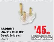 1Radiant Snapper Plug Top-Per pk
