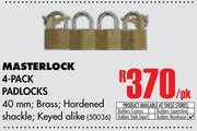 Masterlock 4-Pack Padlocks-Per pk