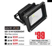 Light Worx LED 10W Floodlight Slim Line