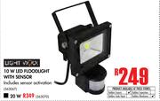 Light Worx 20W LED Floodlight With Sensor