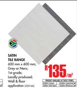 Satin Tile Range-Per Sqm
