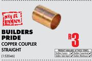 Builders Pride Copper Coupler Straight