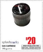 Splash Works Gas Cartridge 190g