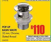 Pop-Up Basin Waste