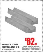 Concrete Down Channel Stop End 610mm-Each